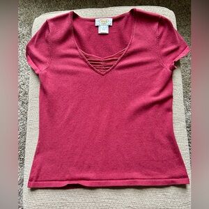 Talbots Petites Mauve Short Sleeve Tee, Women's size PSmall